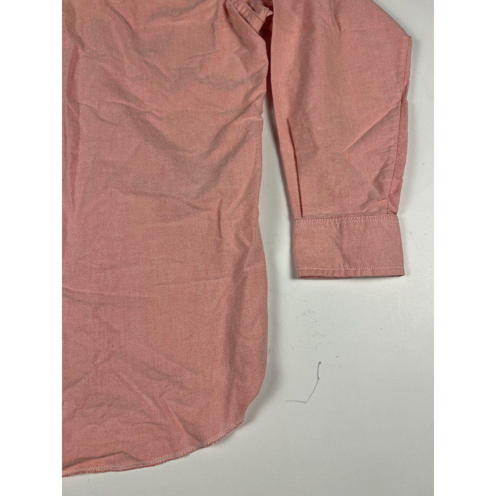 Wrangler Gold Mens 16 1/2x34 Pink Button Down Long Sleeve Shirt USA Made - Picture 12 of 16